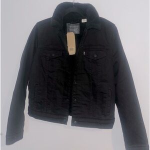 Black Levi trucker style jacket size medium